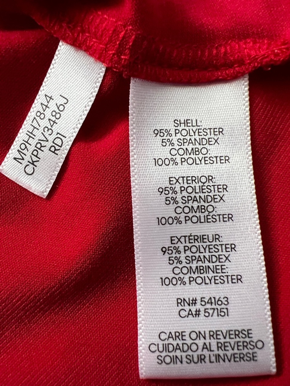 Calvin Klein Women’s Red Long-Sleeve Scoop Neck Blouse Top Sheer Sleeves -Size M - Picture 8 of 11